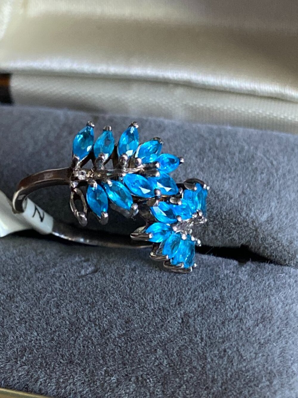 Neon Apatite Ring in Sterling Silver